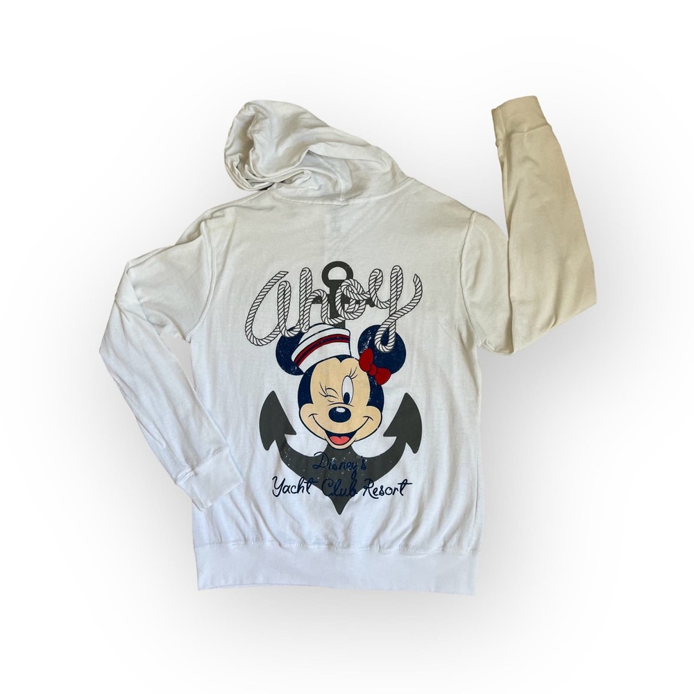 Disney parks Minnie Mouse yacht club lightweight zip hoodie